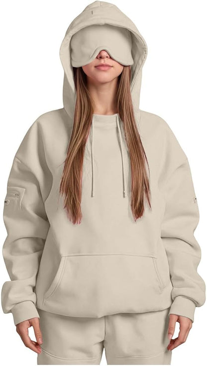 NIVARA™ Sleep Hoodie — Built In Eye Mask