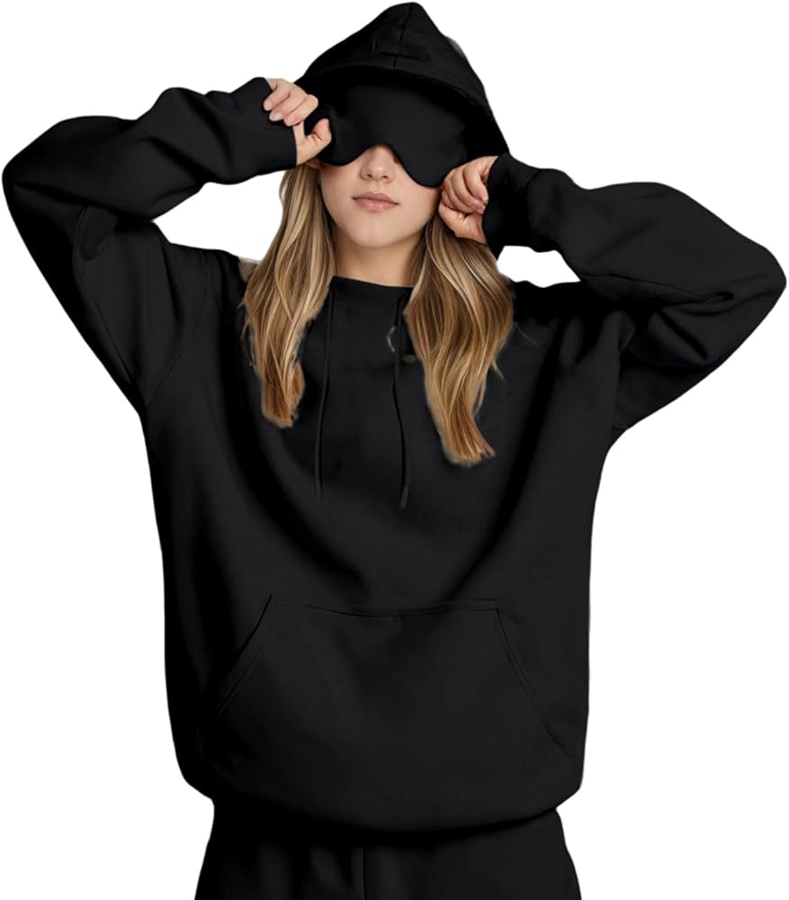 NIVARA™ Sleep Hoodie — Built-In Eye Mask